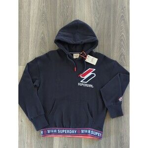 Superdry Women' Navy Hoodie Size XS